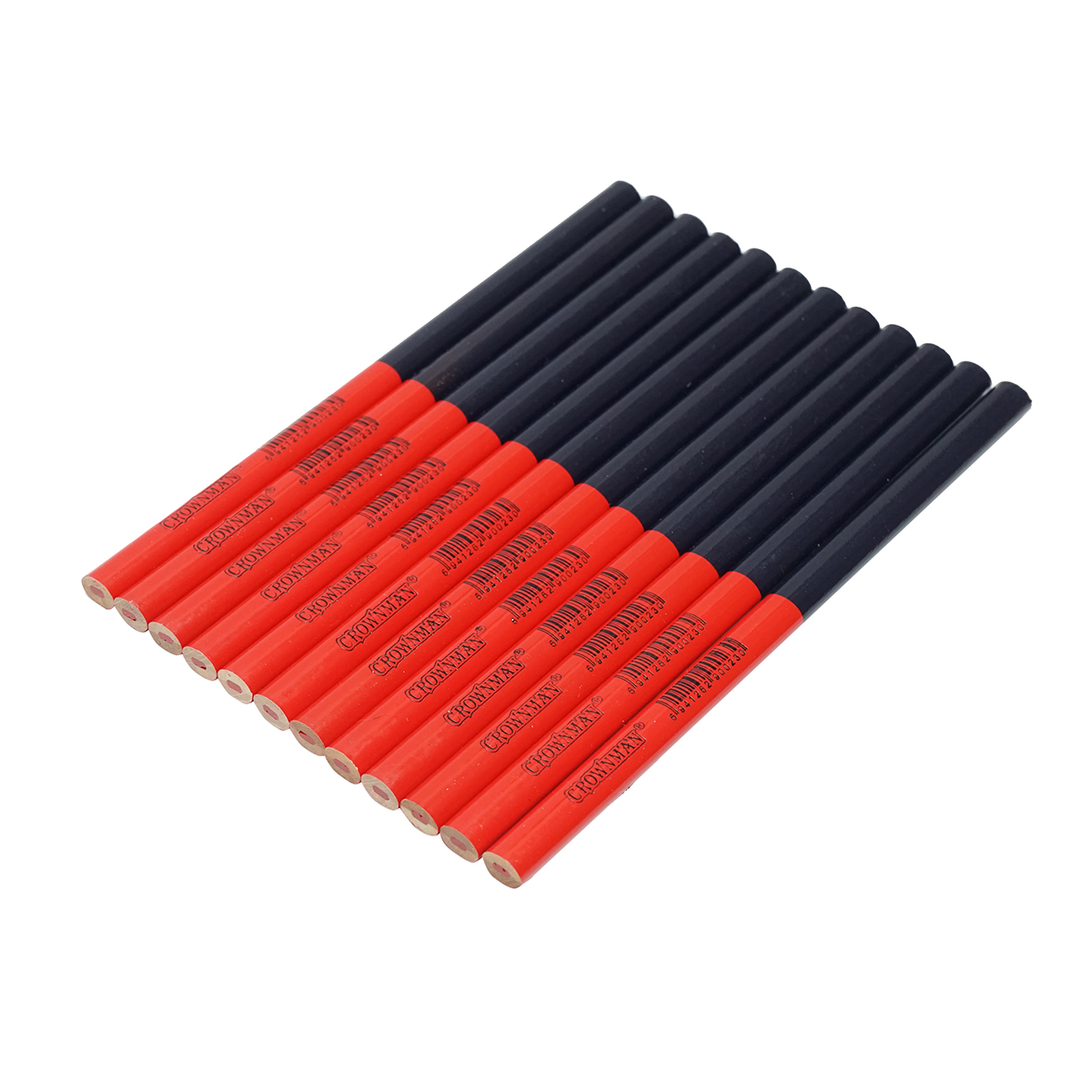 Set 12 creioane ovale tamplarie, constructii 178x4.2x2mm Crownman - imagine 2