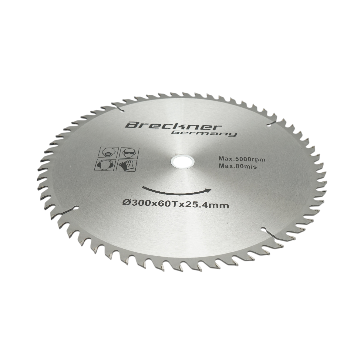 Disc circular vidia pentru lemn 300x25.4mm, 60 dinti, turatie maxima 5000rpm Breckner Germany - imagine 2