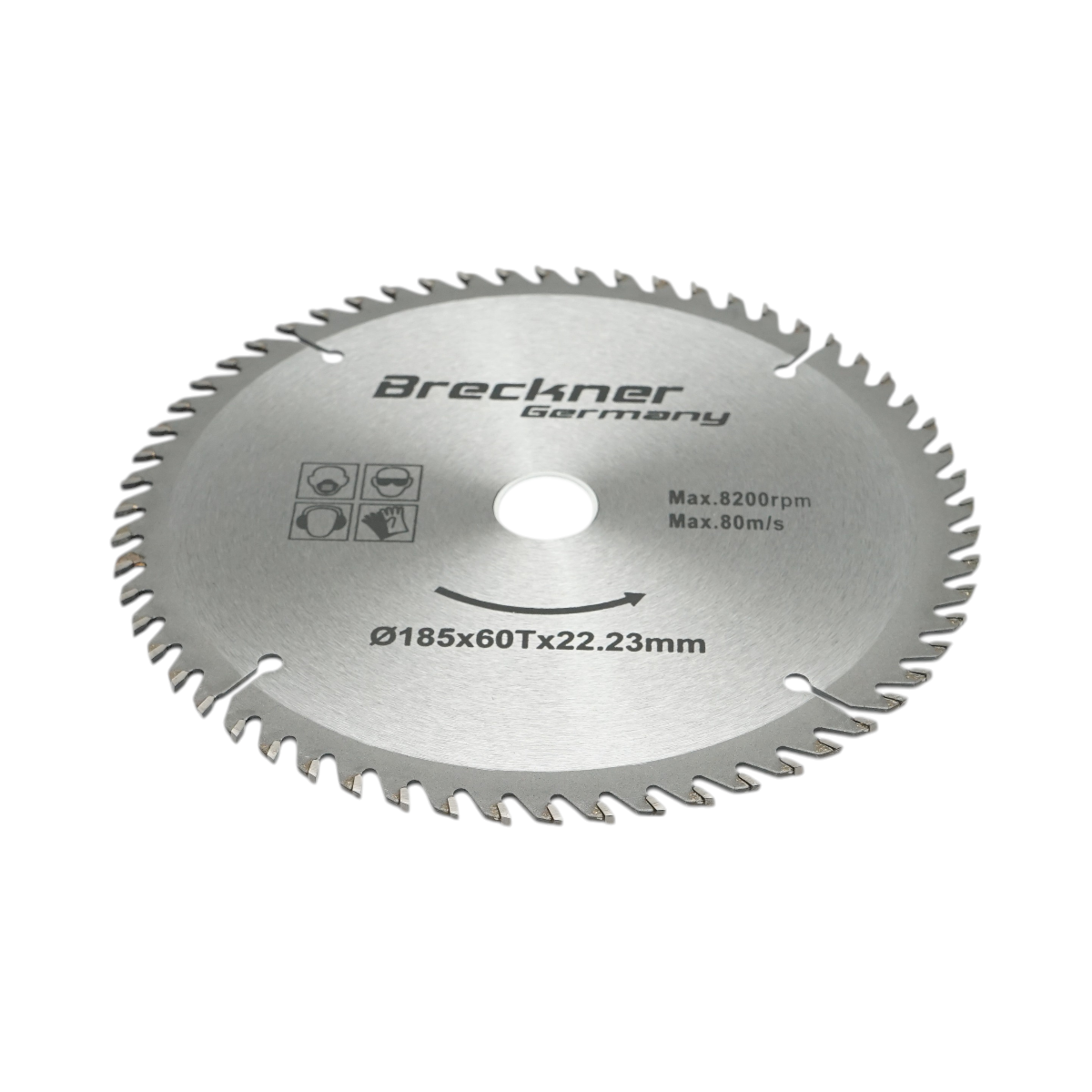 Disc circular vidia pentru lemn 185x22.23mm, 60 dinti, turatie maxima 8200rpm Breckner Germany - imagine 2