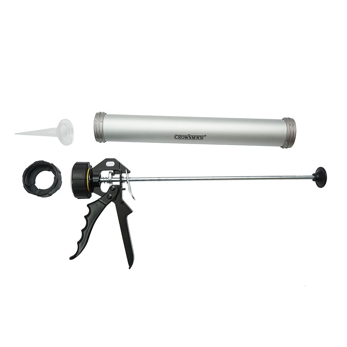 Pistol profesional aluminiu 380mm pentru silicon tip salam 600ml Crownman - imagine 3