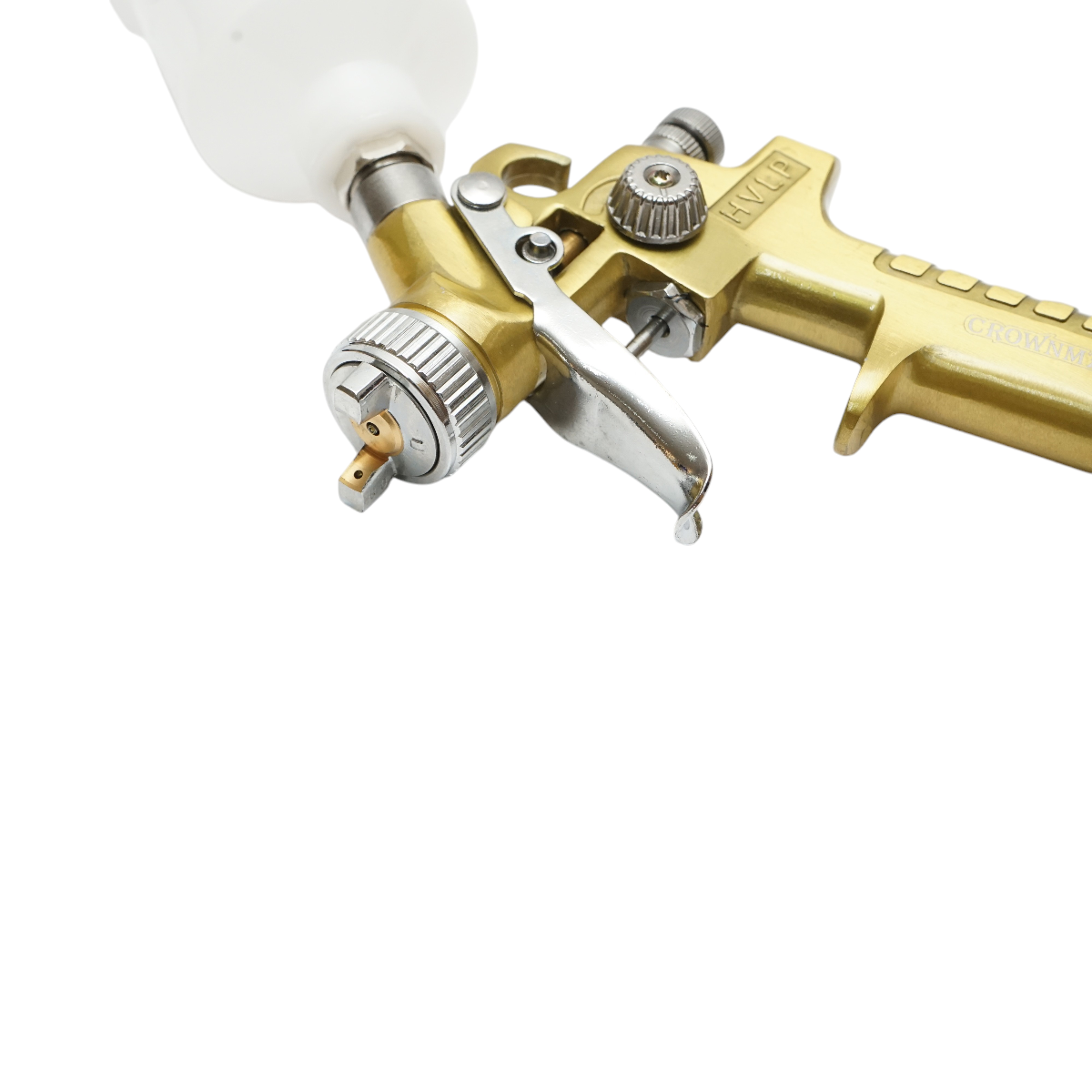 Pistol de vopsit cu aer comprimat 100ml, debit 70-110ml/min, duza 0.8mm, presiune max. 3.5 bar Crownman - imagine 6