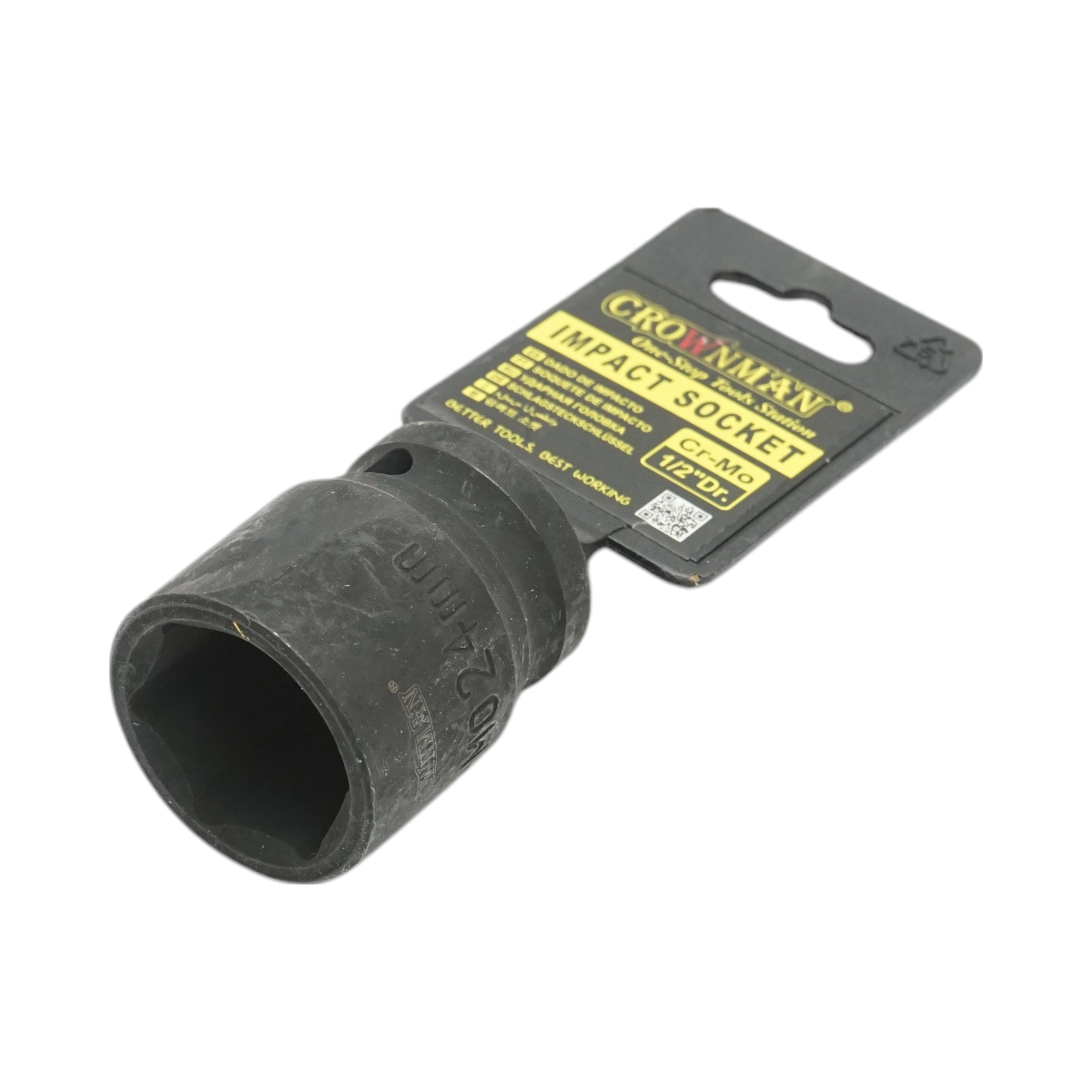 Cheie tubulara de impact 24mm, patrat 1/2 inch Cr-Mo Crownman - imagine 2