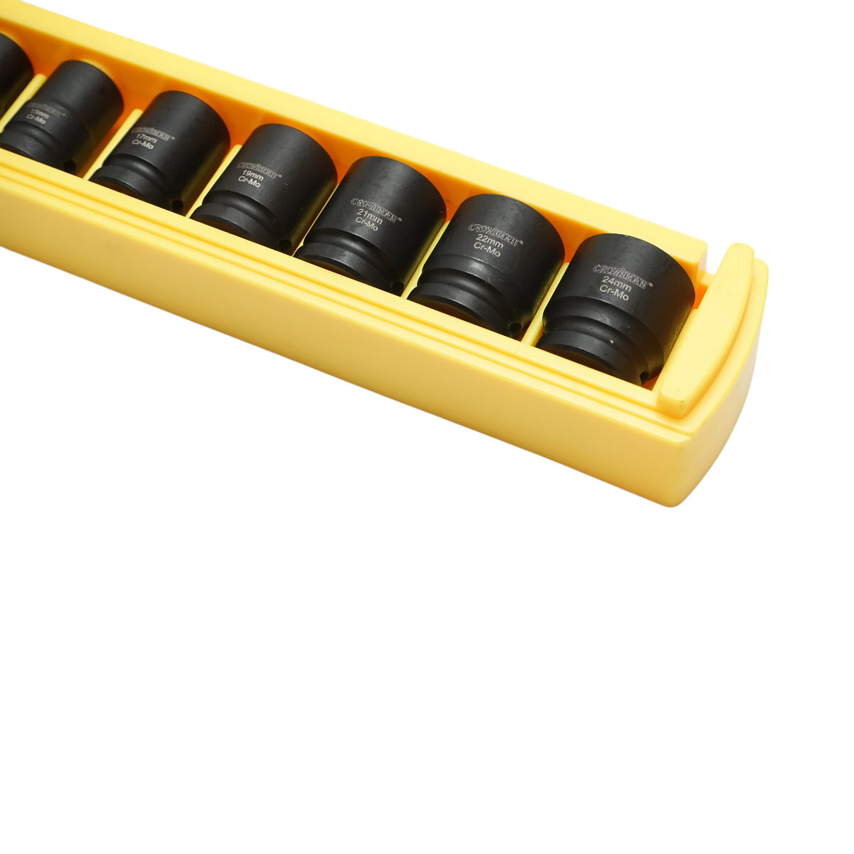 Set 10 chei tubulare de impact 10-24mm, patrat 1/2 inch, material Cr-Mo, standard DIN 3121, industrial Crownman - imagine 3