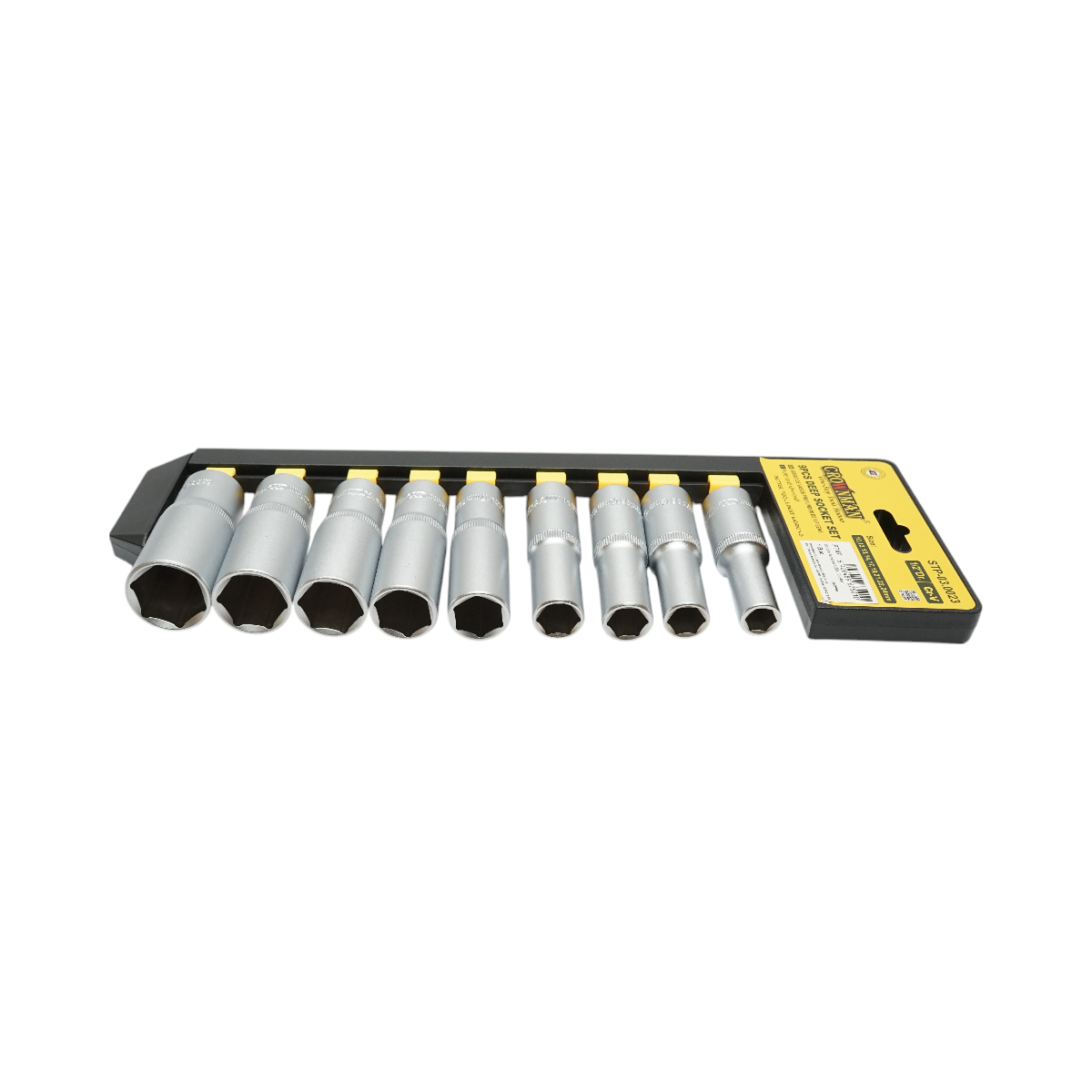 Set 9 chei tubulare lungi 10-24mm, patrat 1/2 inch, material Cr-V 50BV30 Crownman - imagine 2