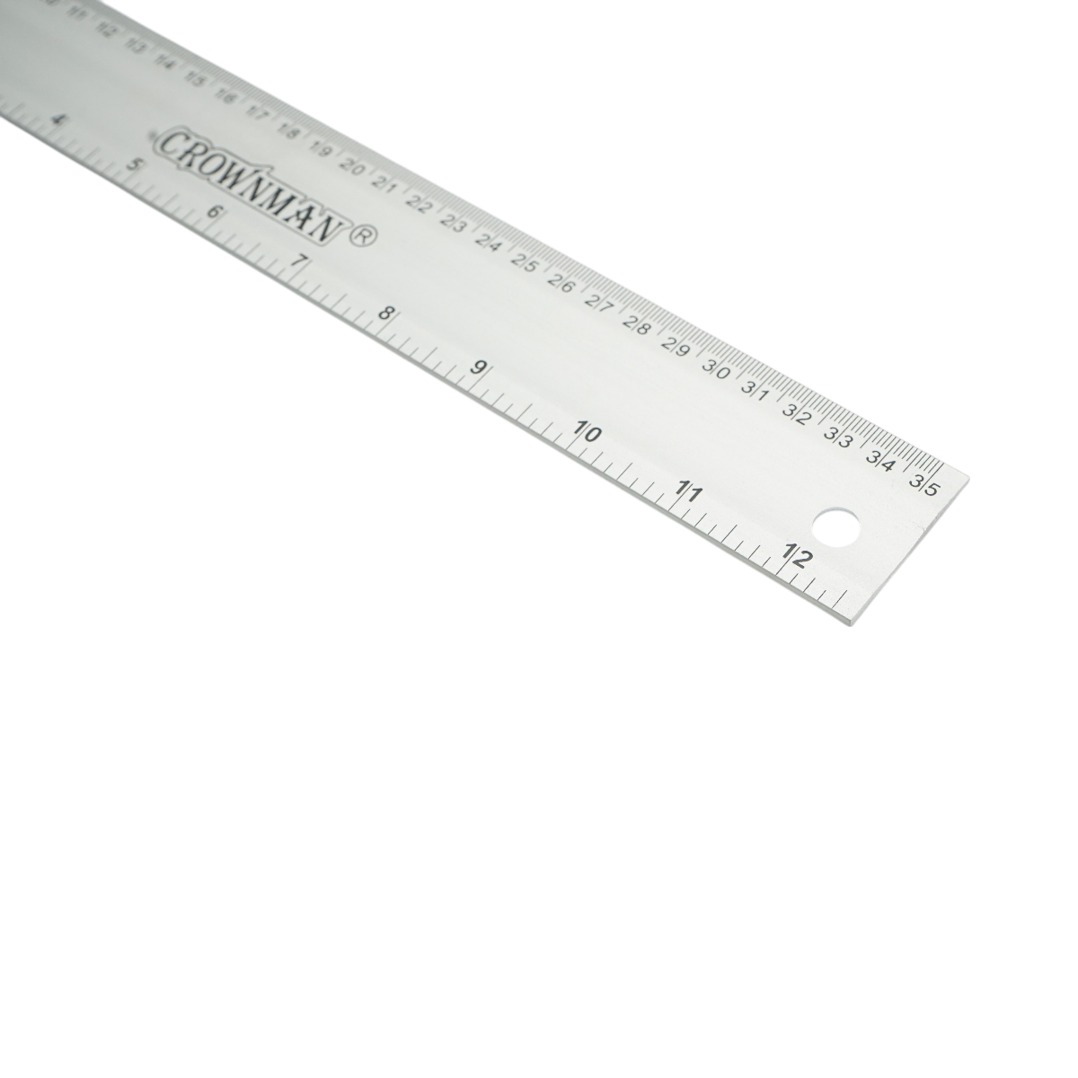 Echer tamplarie cu nivela profesional 350mm/14 inch, maner aluminiu, rigla otel inoxidabil Crownman - imagine 5
