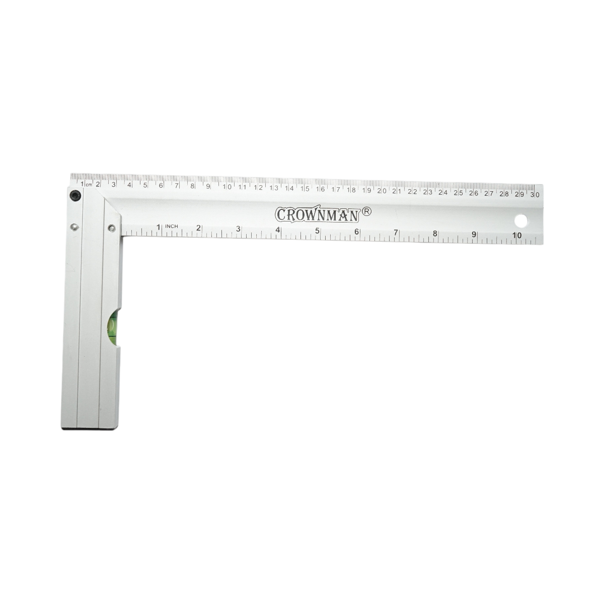Echer tamplarie din aluminiu cu nivela 300mm/12 inch Crownman