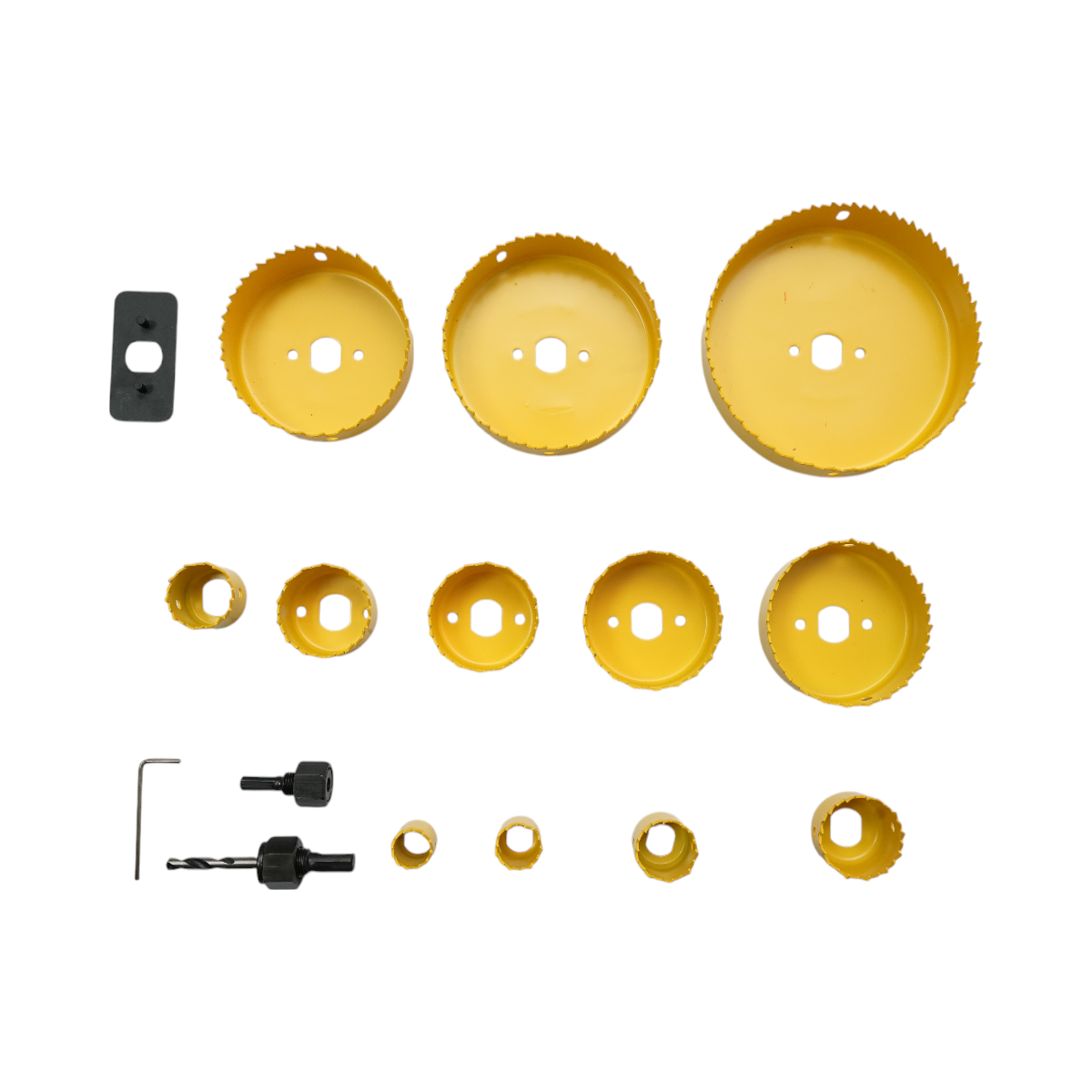 Set 12 carote circulare 19-127mm pentru rigips, lemn, PVC 16 piese Crownman - imagine 3