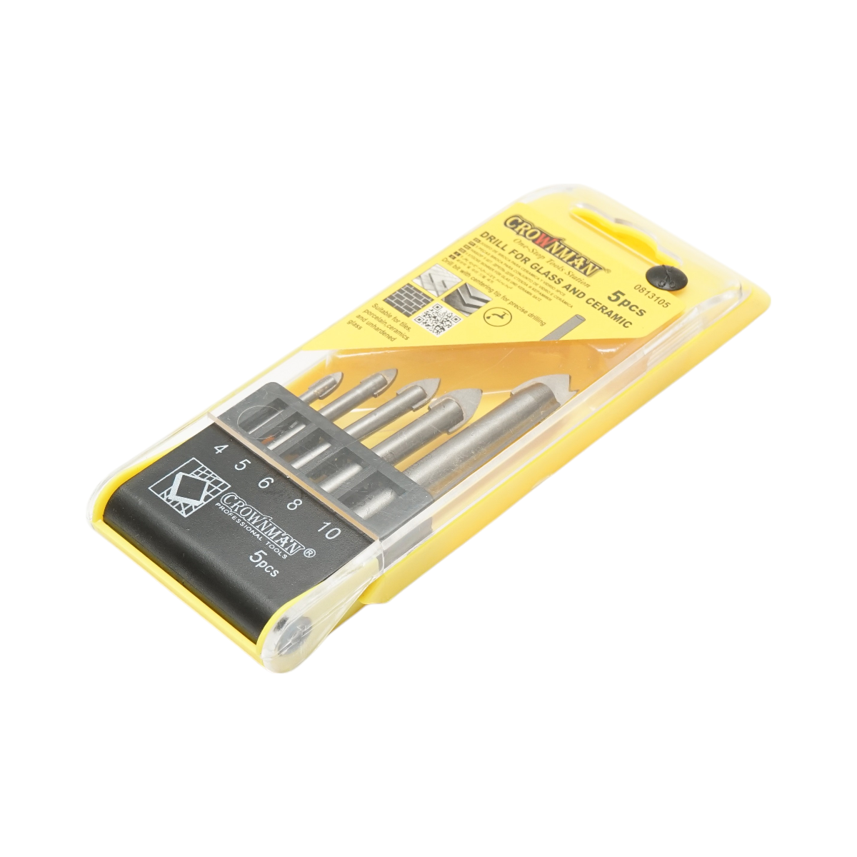 Set 5 burghie 4-10mm pentru sticla si ceramica Crownman - imagine 2