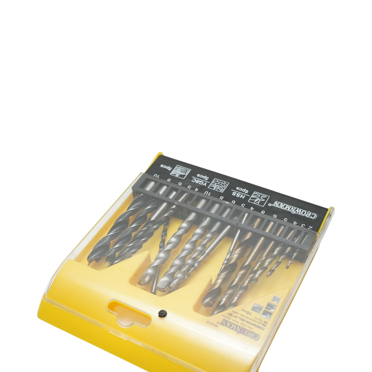 Set 16 burghie 2-10mm pentru lemn, metal, beton cu tija cilindrica Crownman - imagine 3