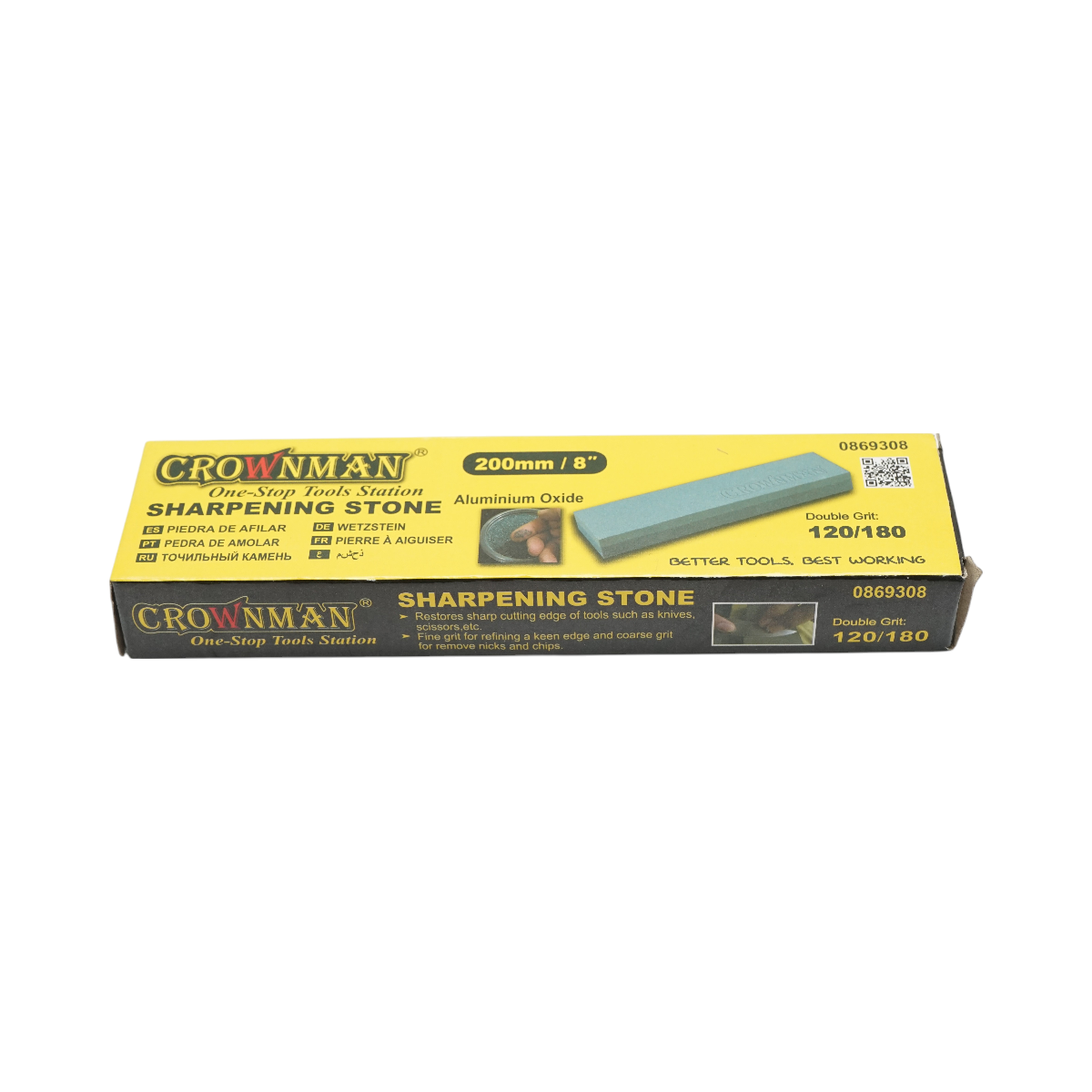 Piatra pentru ascutit 200x50x25mm, granulatie 120/180 Crownman - imagine 6