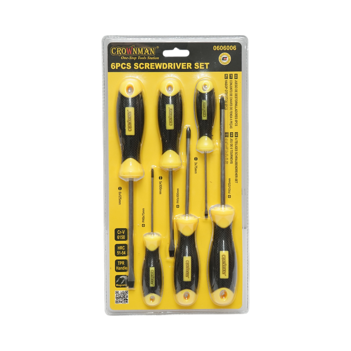 Set 6 surubelnite drepte si in cruce cu varf magnetic profesionale Cr-V Crownman - imagine 4