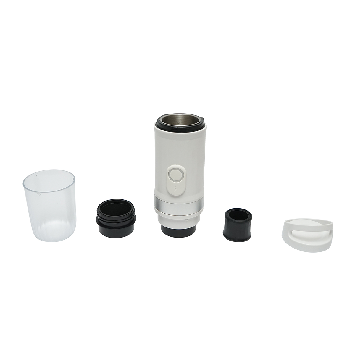 Aparat de cafea portabil 12V/100W, baterie litiu 9600 mAh, presiune 20 bar, rezervor apa 60-80ml, ceasca 300ml, capsule Nespresso, Dolce Gusto, cafea macinata - imagine 2