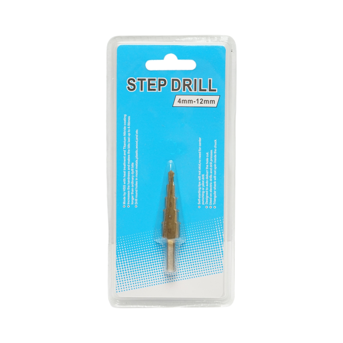Burghiu conic in 5 trepte 4-12mm din otel 4241 HSS pentru metal, aluminiu, lemn, plastic, alama - imagine 5