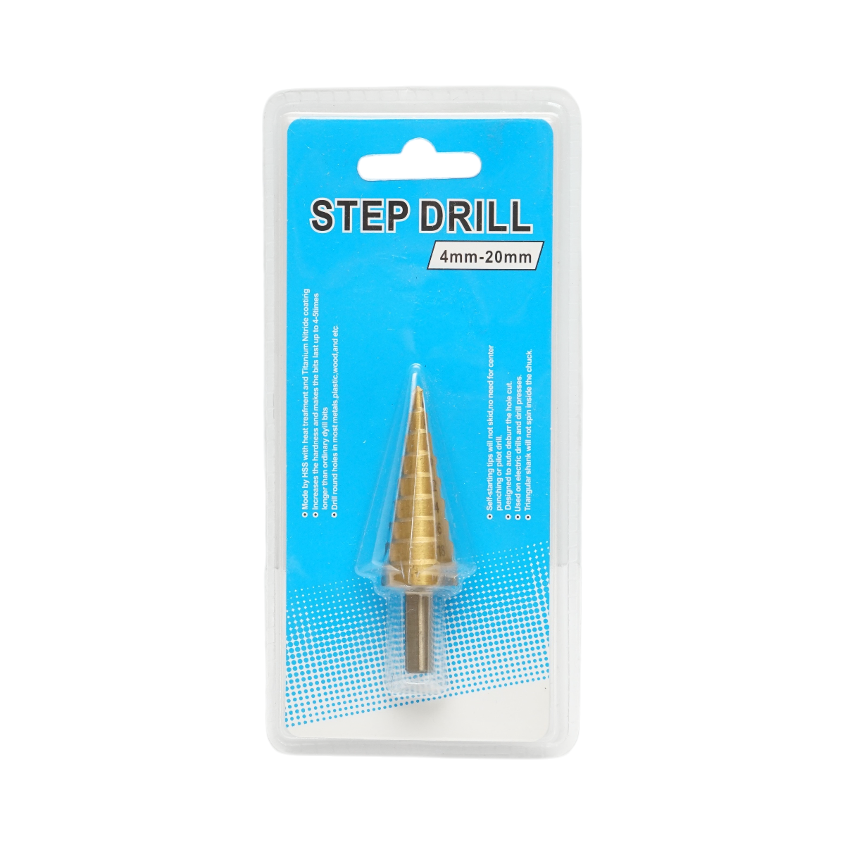 Burghiu conic in 9 trepte 4-20mm din otel 4241 HSS pentru metal, aluminiu, lemn, plastic, alama - imagine 5