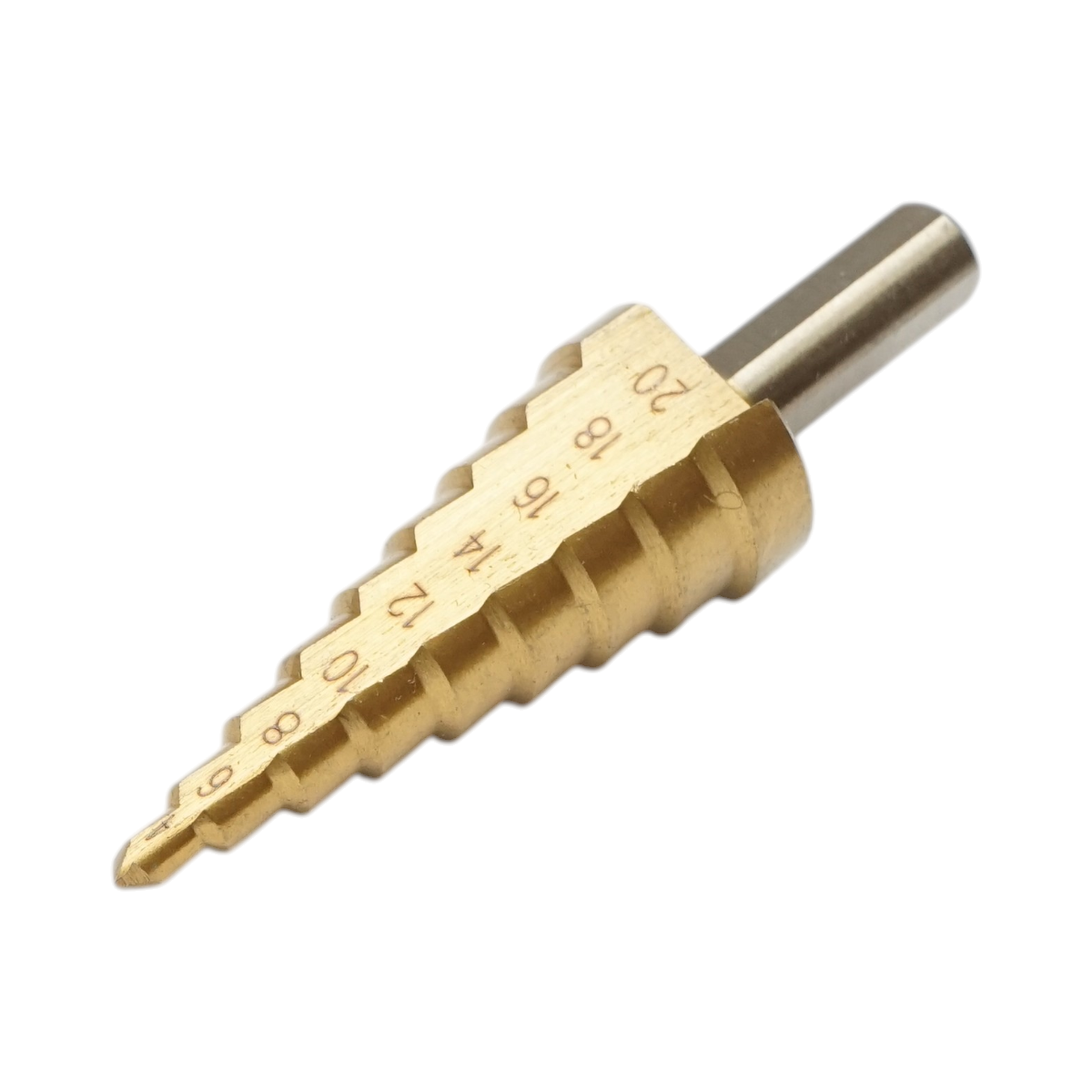 Burghiu conic in 9 trepte 4-20mm din otel 4241 HSS pentru metal, aluminiu, lemn, plastic, alama - imagine 2