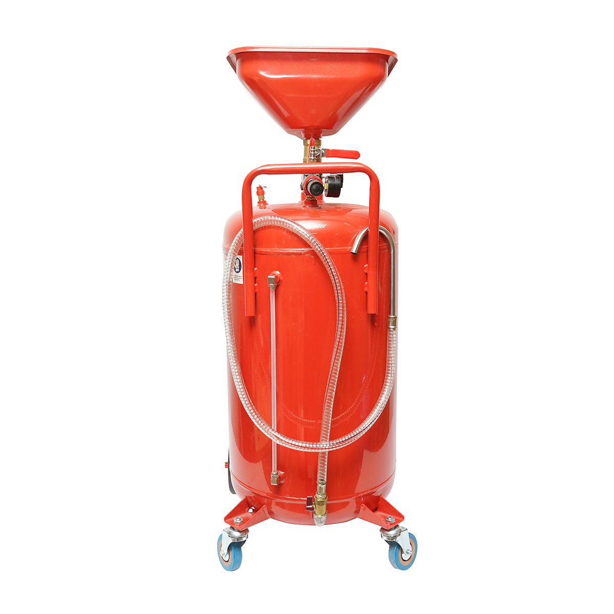 Recuperator de ulei 80L cu palnie si sistem de golire pneumatic - imagine 3