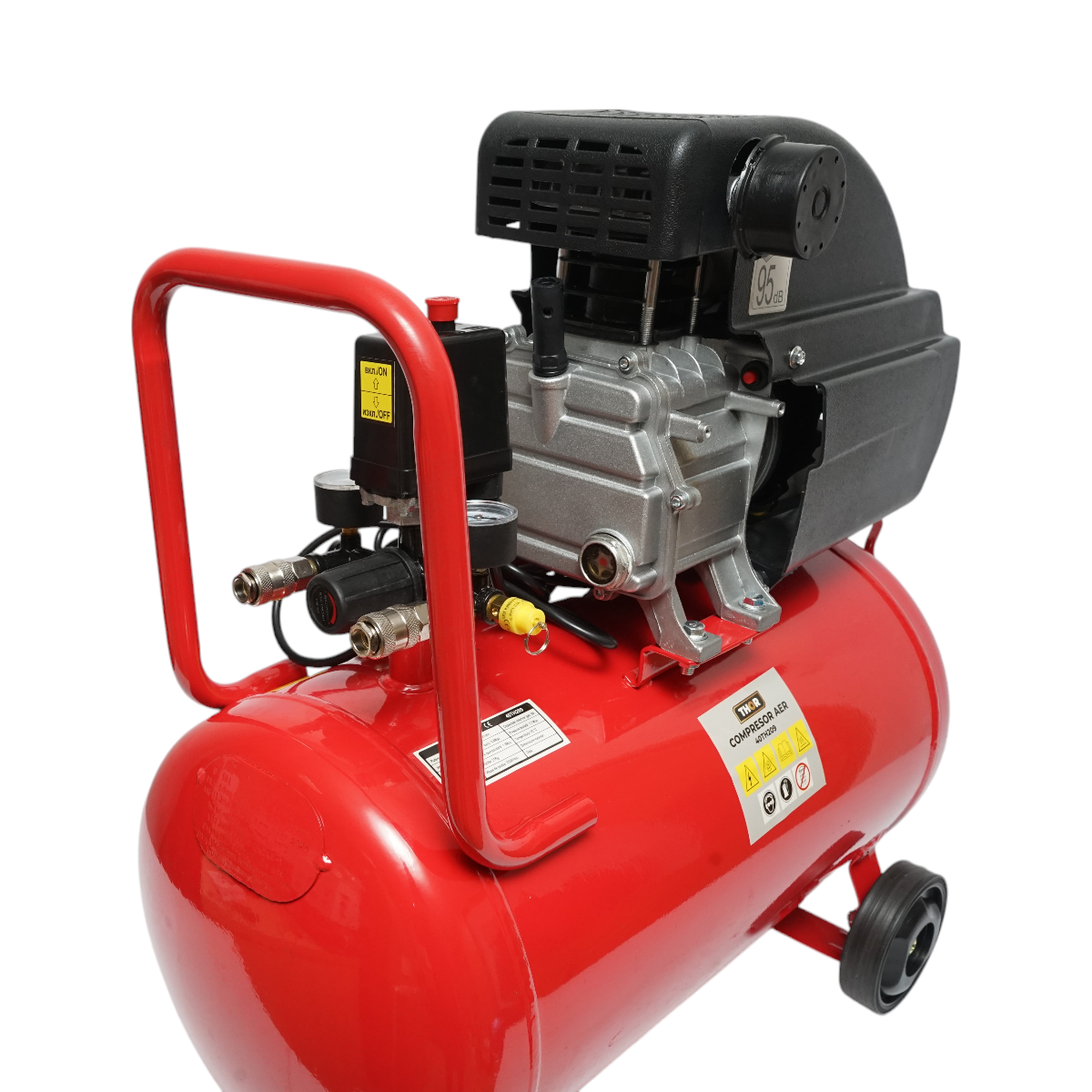 Compresor aer 50L, putere motor 1.5KW/2CP, presiune maxima 8 bar, volum aer aspirat 195L THOR - imagine 7