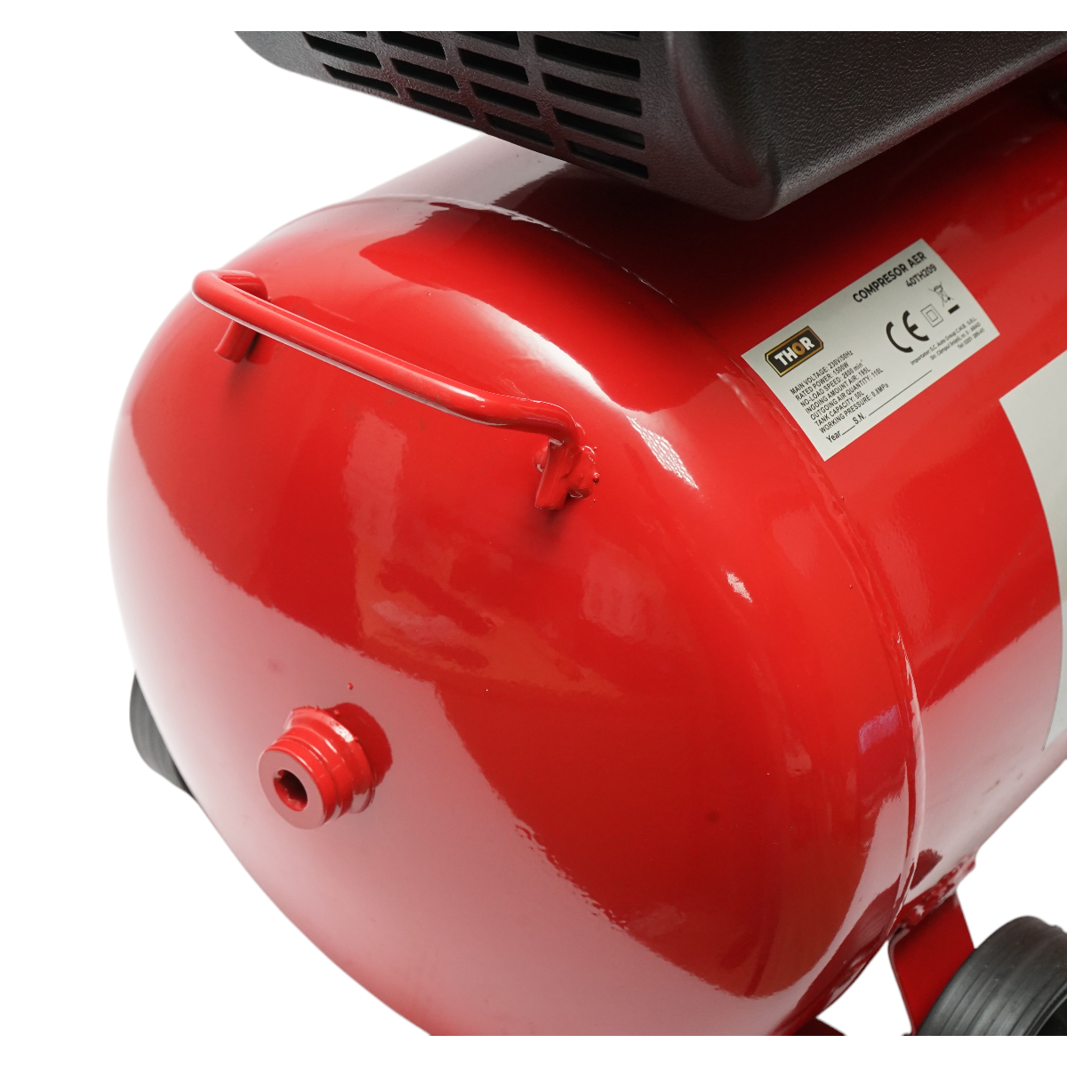 Compresor aer 50L, putere motor 1.5KW/2CP, presiune maxima 8 bar, volum aer aspirat 195L THOR - imagine 8