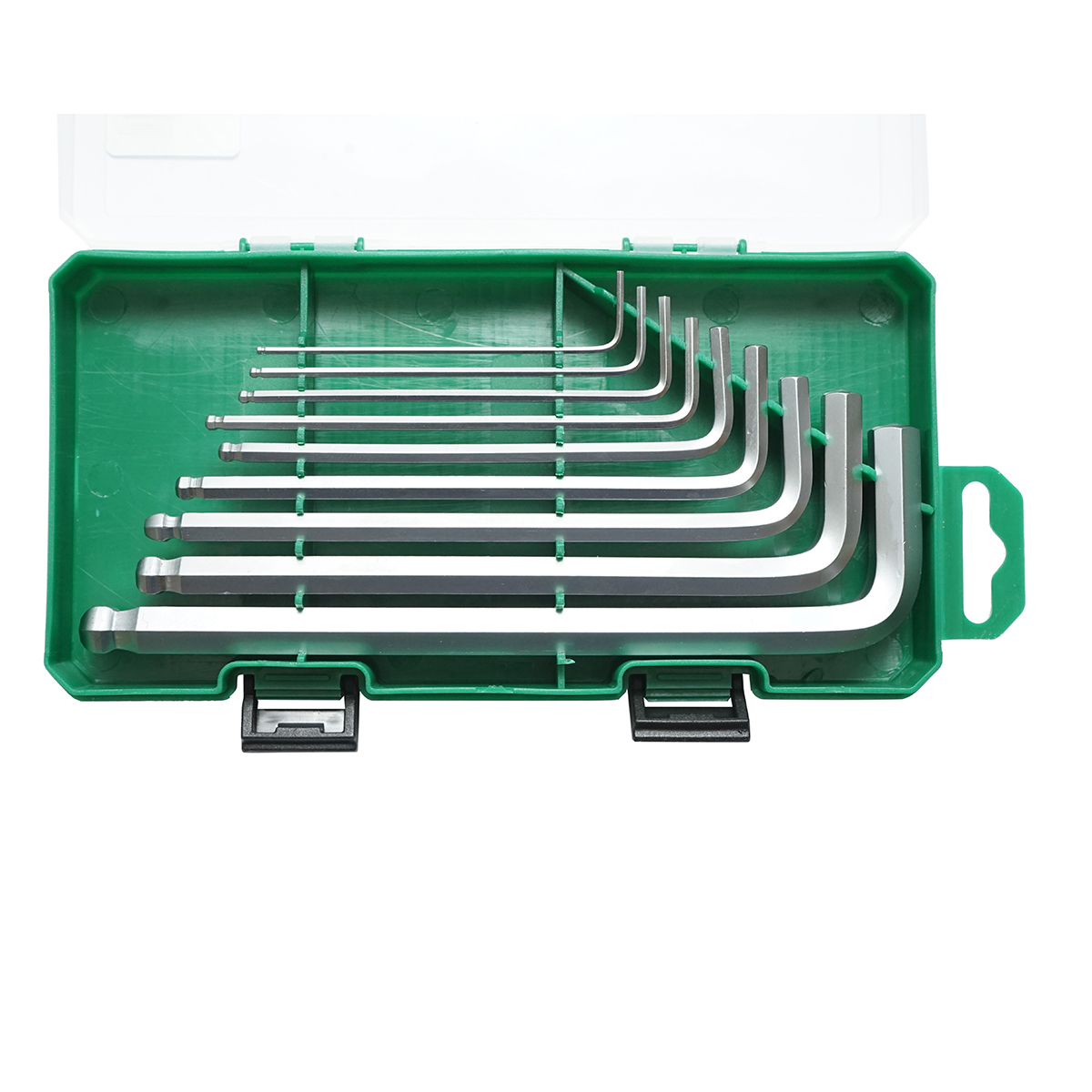 Set 9 chei imbus hexagonale 1.5-10mm cu brat lung si varf sferic - imagine 2