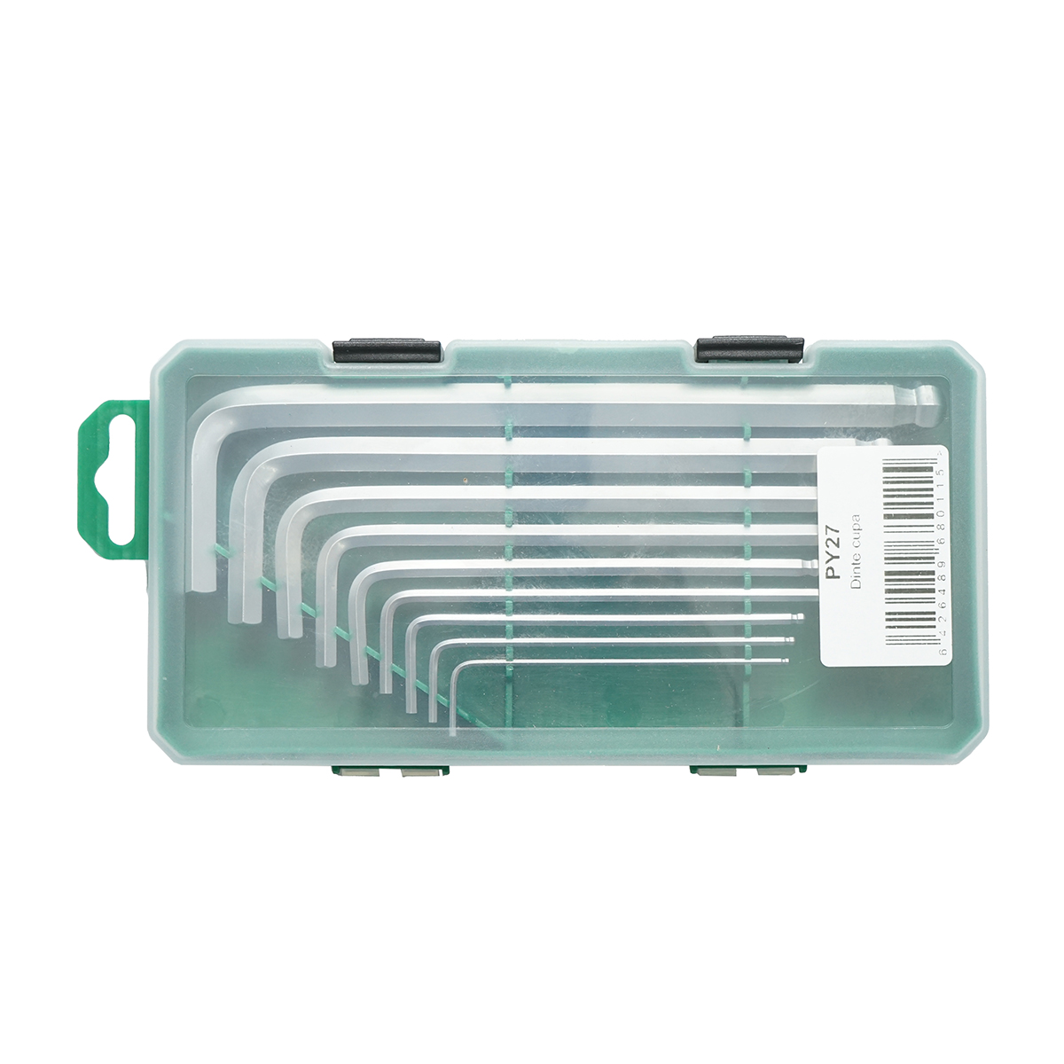 Set 9 chei imbus hexagonale 1.5-10mm cu brat lung si varf sferic - imagine 3
