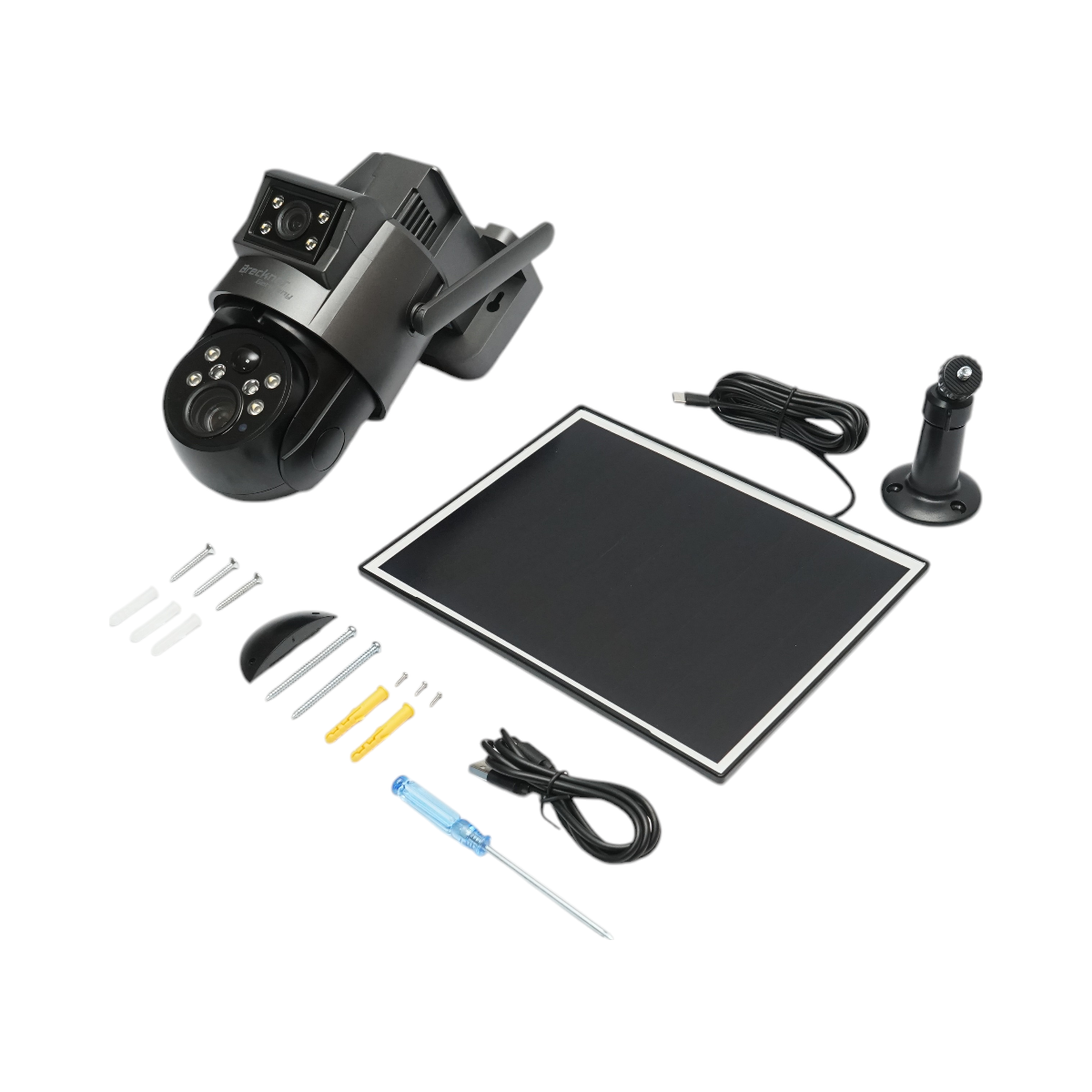 Camera supraveghere lentila duala 6 MP, 4G, WIFI 2.4 GHz cu panou solar, baterie 10000 mAh, 360 grade PTZ, detectie umana PIR, night vision si aplicatie Ubox - imagine 2