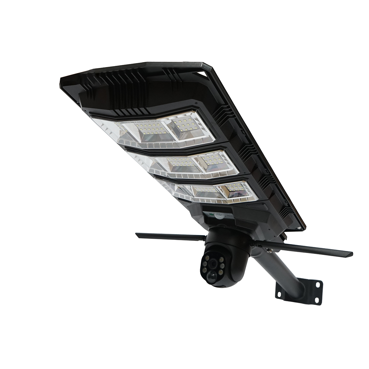 Lampa solara LED 450W, camera supraveghere Ai 4 MP, sim 4G cu panou solar 24W, baterie LiFePO4 18Ah, rotativa 360, night vision, detectie umana, aplicatie V380 Pro