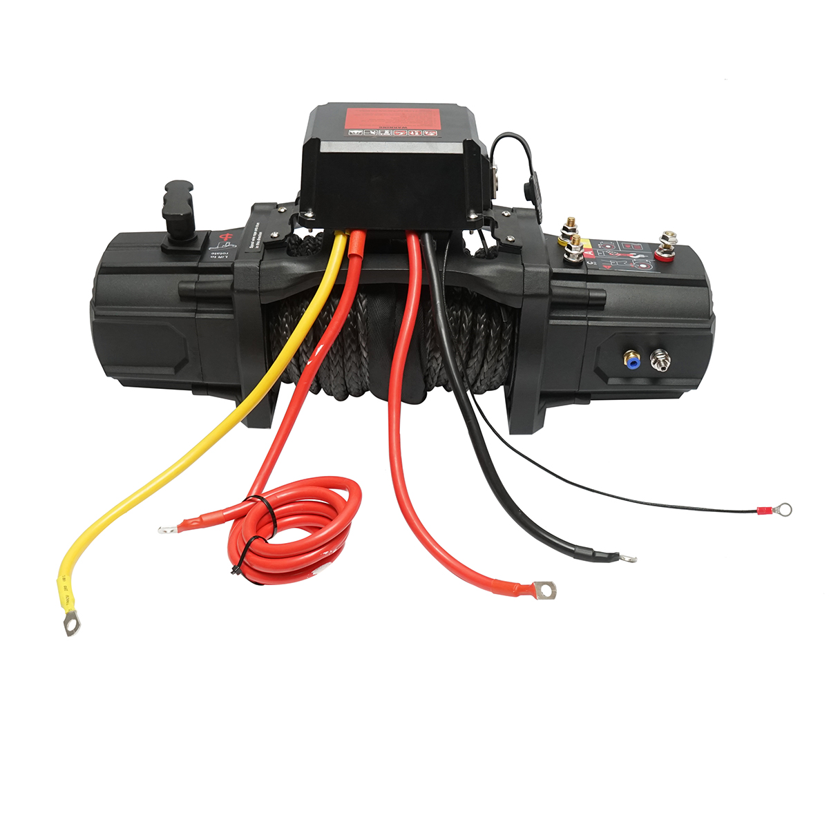 Troliu electric cu telecomanda 12V, 6.1T (13500lbs) 6.5CP, cablu sintetic 9x24m, solenoid 400A Breckner Germany - imagine 3
