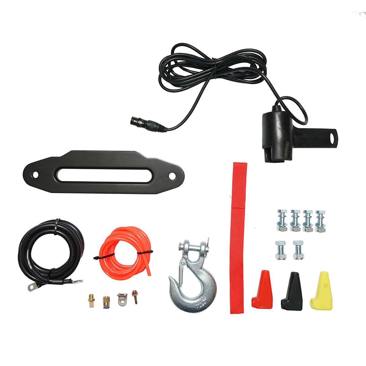 Troliu electric cu telecomanda 12V, 6.1T (13500lbs) 6.5CP, cablu sintetic 9x24m, solenoid 400A Breckner Germany - imagine 8