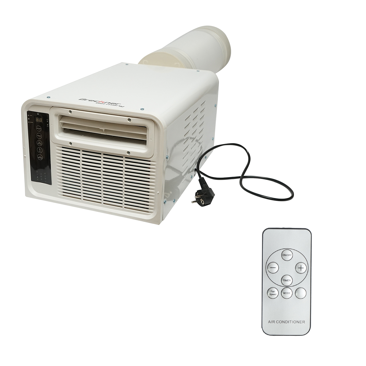 Aparat de aer conditionat portabil 2224 BTU, 280W, 220V cu functie incalzire, dezumidificare, ventilatie, telecomanda, comenzi vocale, kit instalare inclus Breckner Germany
