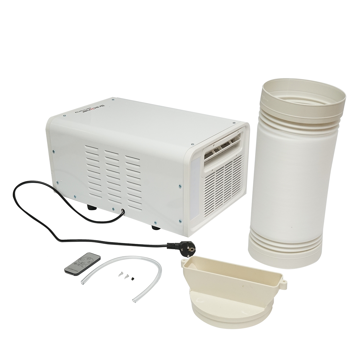 Aparat de aer conditionat portabil 2224 BTU, 280W, 220V cu functie incalzire, dezumidificare, ventilatie, telecomanda, comenzi vocale, kit instalare inclus Breckner Germany - imagine 2