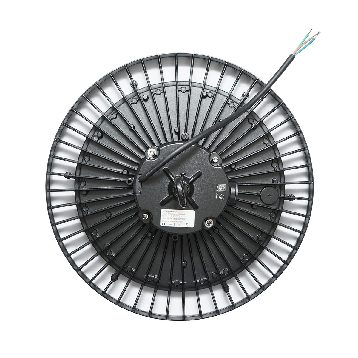 Lampa industriala LED High-Bay 200W, 220V, 6000K, 30000lm pentru hale, depozite 380x140mm Breckner Germany - imagine 4