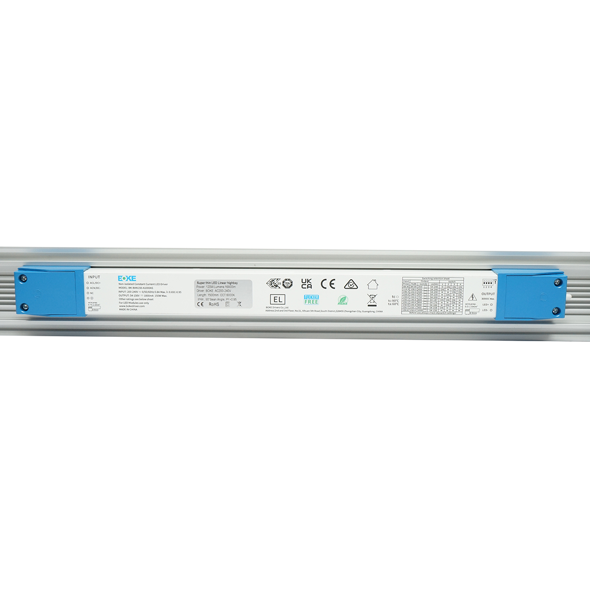 Corp iluminat LED industrial High-Bay 120W, 220V, 6000K, 16800lm pentru hale, depozite 1500mm IP44 Breckner Germany - imagine 6