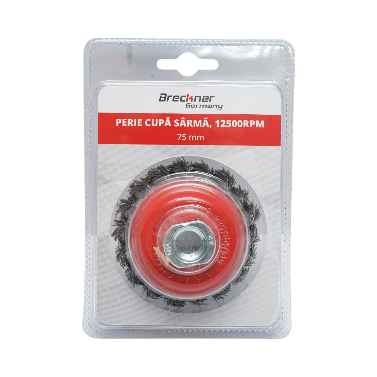 Perie sarma cu toroane tip cupa cu fir rasucit 75mm, M14 Breckner Germany - imagine 3