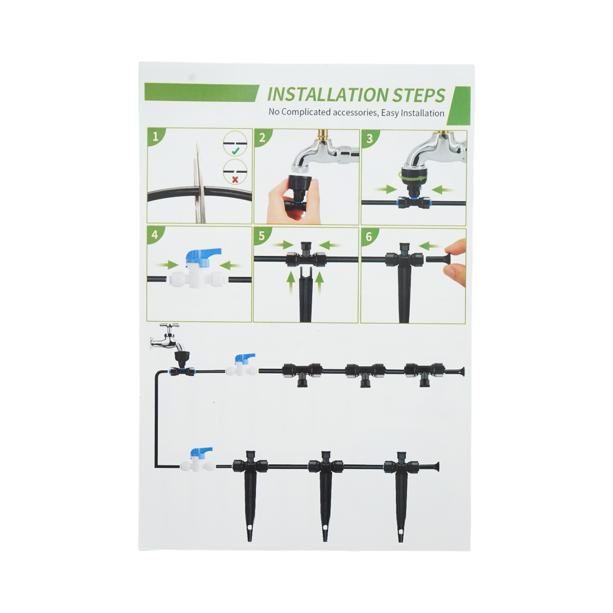 Kit complet irigare prin pulverizare cu furtun 15m, duze, robineti, tije de fixare 30 piese - imagine 16