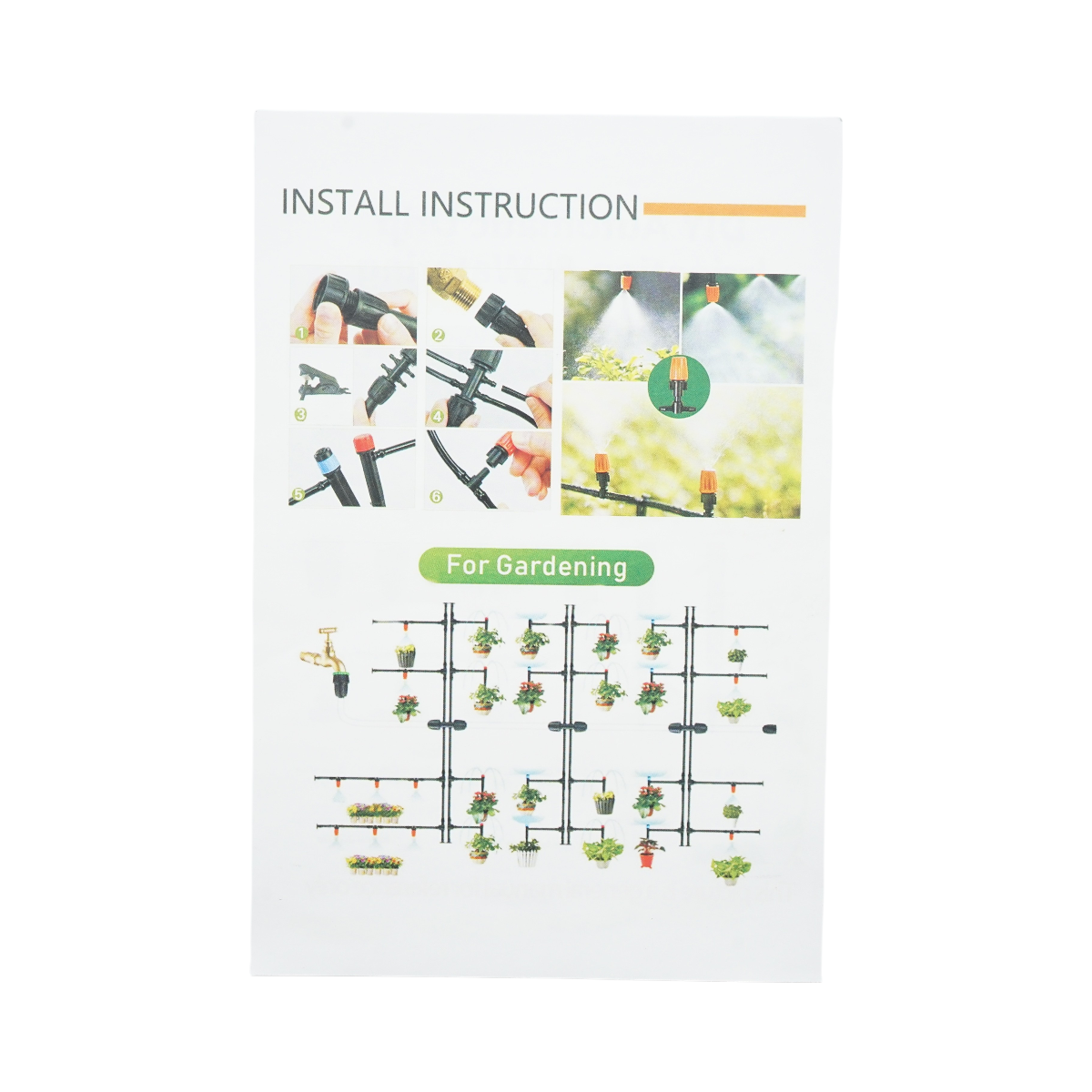 Kit complet irigare prin picurare si pulverizare cu 2 furtunuri 8m/62m, duze, microaspersoare, conectori 145 piese - imagine 17
