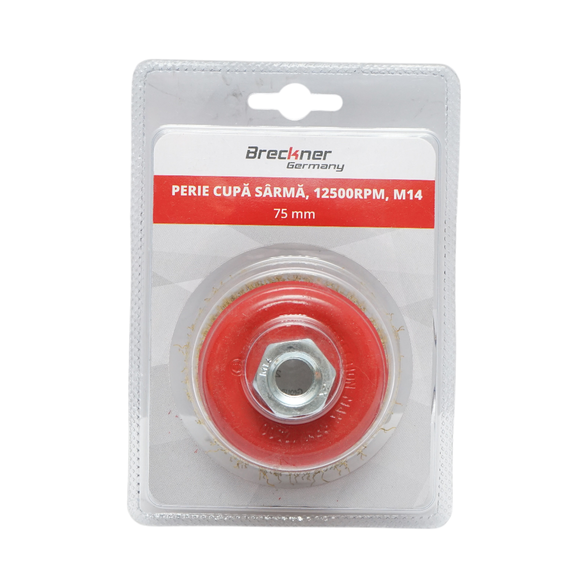 Perie sarma cupa 75mm, M14 Breckner Germany - imagine 3