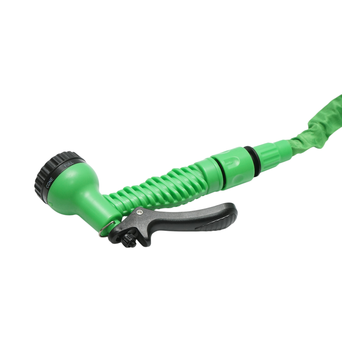 Furtun gradina extensibil latex 5-15m cu pistol reglabil 7 moduri, adaptor 3/4, cupla rapida 1/2 - imagine 4