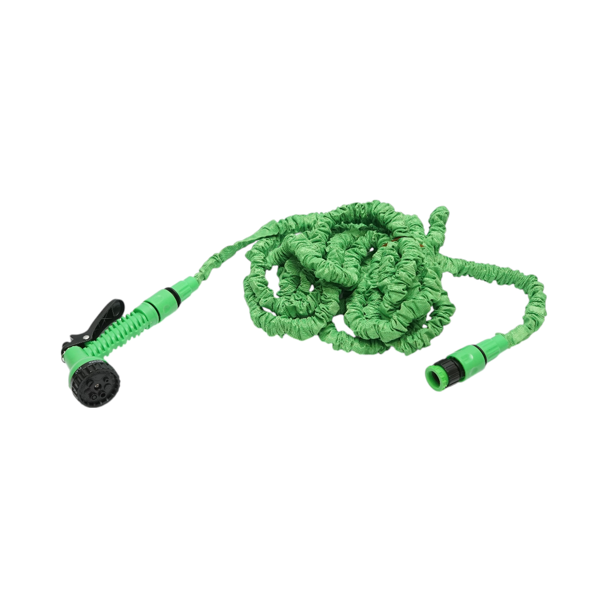 Furtun gradina extensibil latex 5-15m cu pistol reglabil 7 moduri, adaptor 3/4, cupla rapida 1/2 - imagine 2
