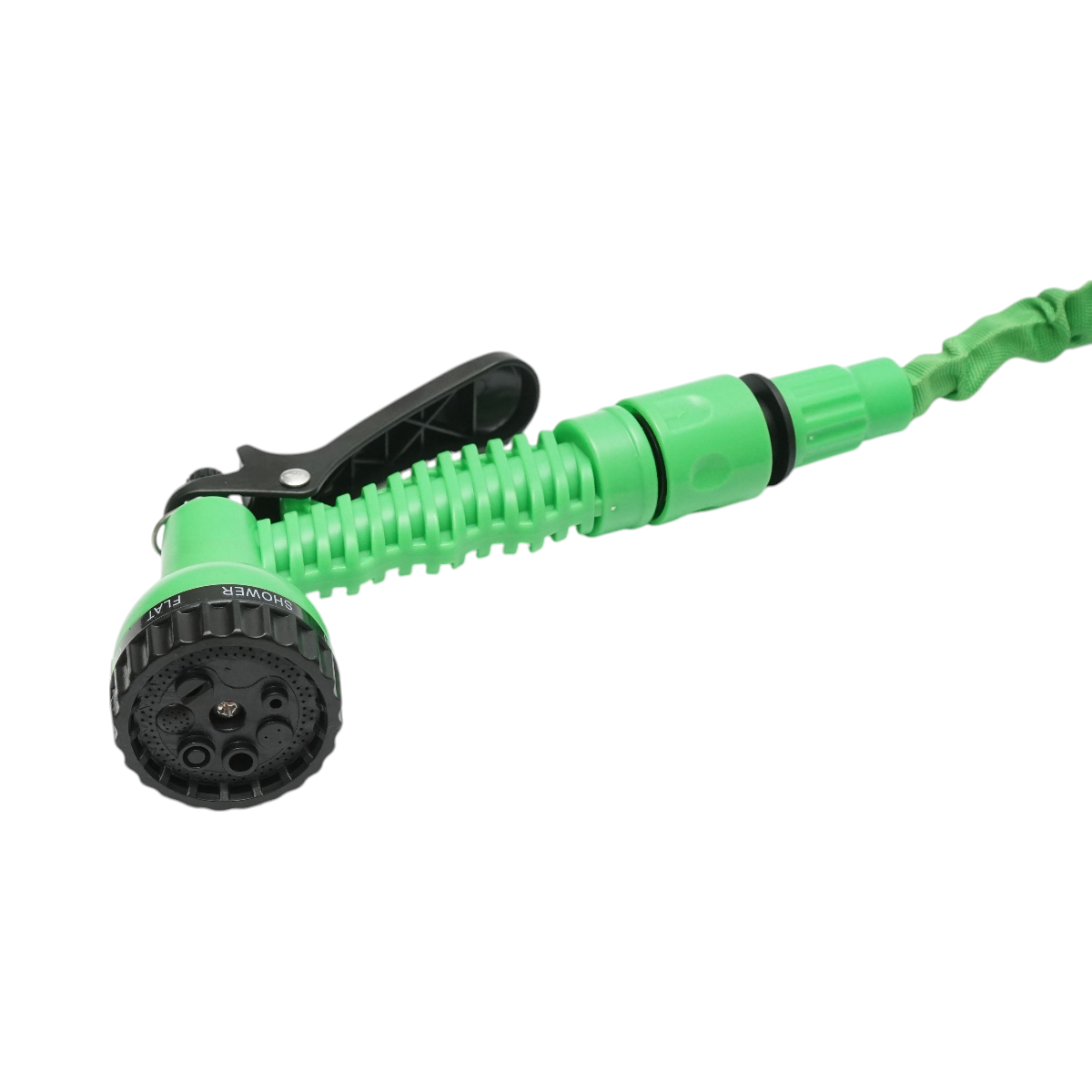 Furtun gradina extensibil latex 5-15m cu pistol reglabil 7 moduri, adaptor 3/4, cupla rapida 1/2 - imagine 3