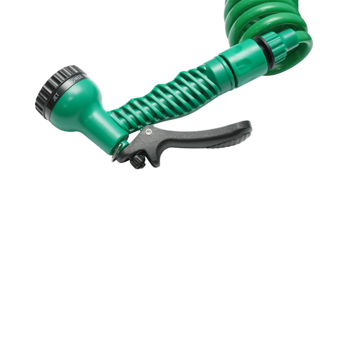 Furtun gradina spiralat extensibil 7.5m cu pistol reglabil 7 functii, adaptor 3/4, cupla rapida 1/2 - imagine 5