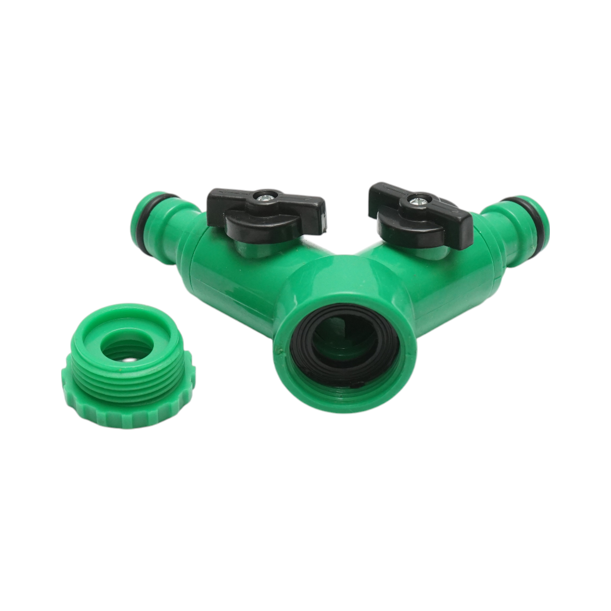 Distribuitor Y 2 cai cu robineti si conector rapid pentru furtun gradina 1/2 inch, adaptor robinet 3/4 inch - imagine 5