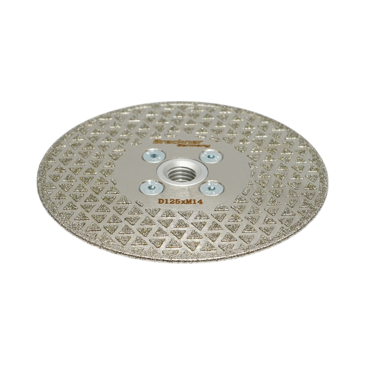 Disc diamantat electroplacat 125mm, filet M14 pentru taiere/slefuire marmura, fibra sticla, rasina, ceramica dura Breckner Germany - imagine 3