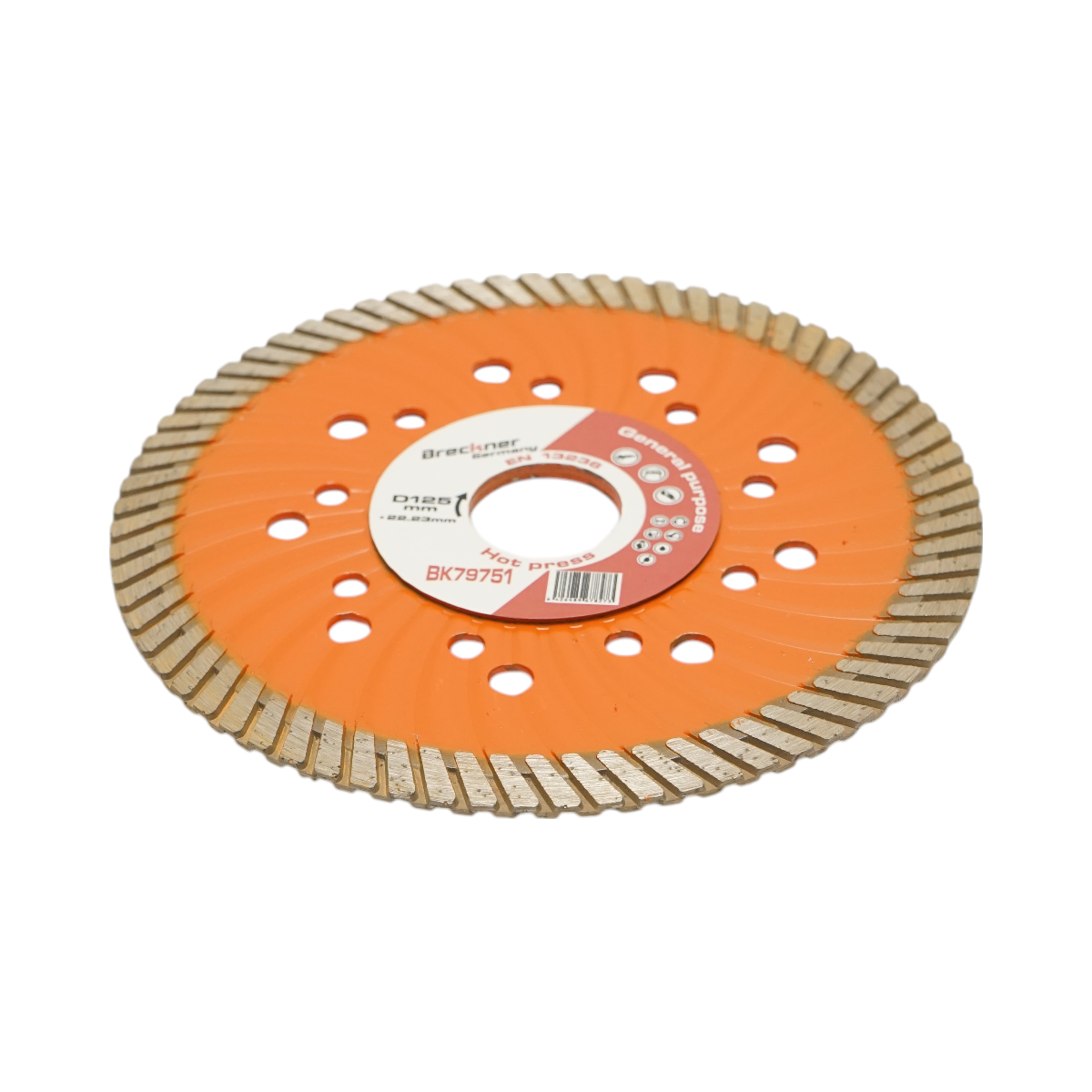 Disc diamantat turbo 125x22.23mm, segment 10mm pentru tigla, pavele, mozaic, piatra dura, marmura, granit Breckner Germany - imagine 3