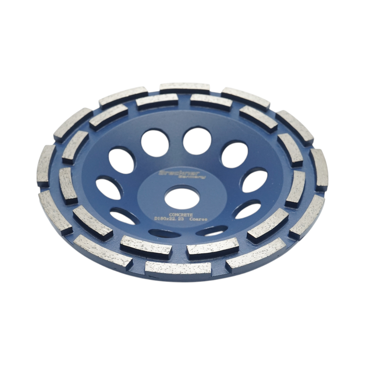 Disc diamantat segmentat tip cupa 180x22.23, dublu rand grosier, standard CONCRETE pentru slefuire beton, piatra, mozaic Breckner Germany - imagine 3