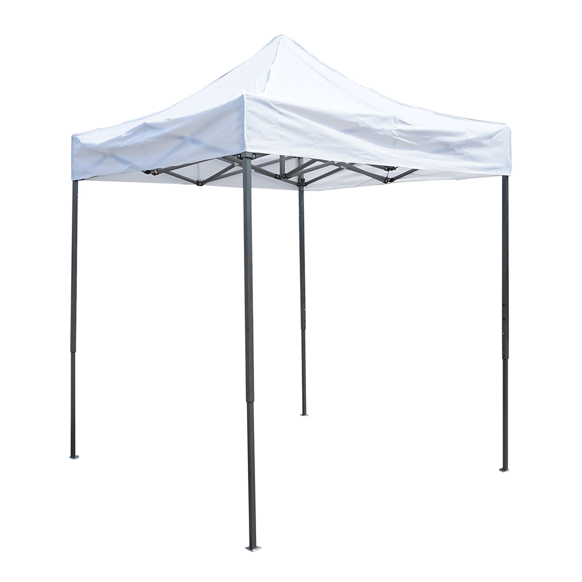 Cort pavilion pliabil 2x2m alb impermeabil, inaltime reglabila, cadru metalic Breckner Germany - imagine 3