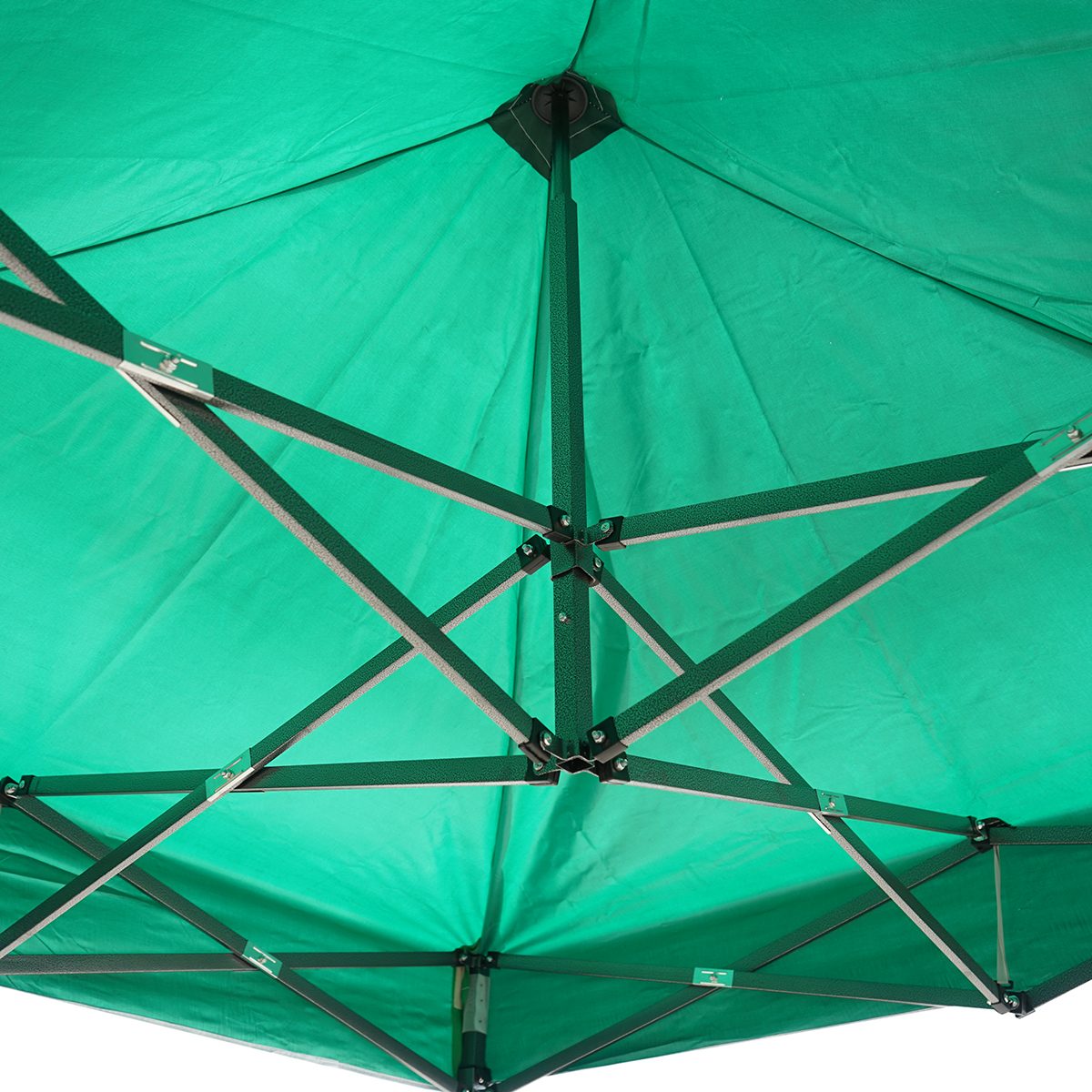 Cort pavilion pliabil 2x2m verde impermeabil, inaltime reglabila, cadru metalic Breckner Germany - imagine 4