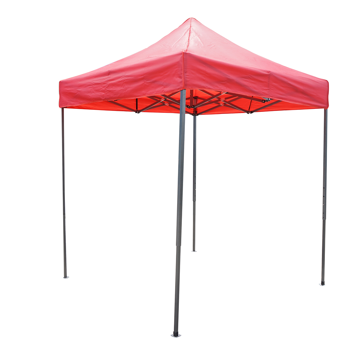 Cort pavilion pliabil 2x2m rosu impermeabil, inaltime reglabila, cadru metalic Breckner Germany - imagine 3