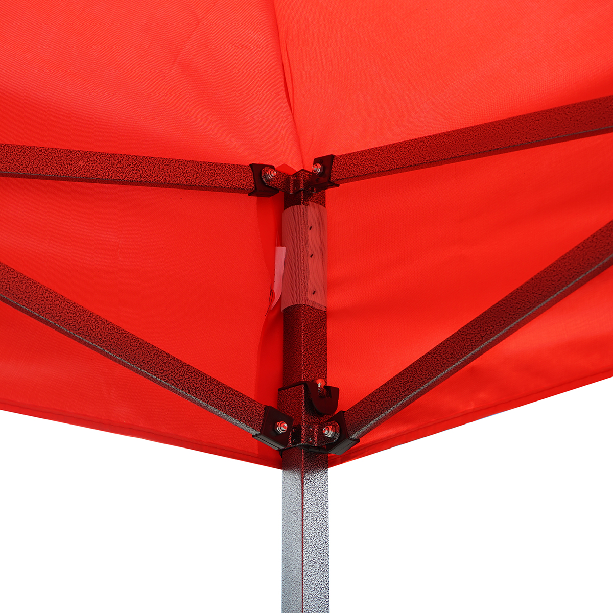 Cort pavilion pliabil 2x2m rosu impermeabil, inaltime reglabila, cadru metalic Breckner Germany - imagine 6