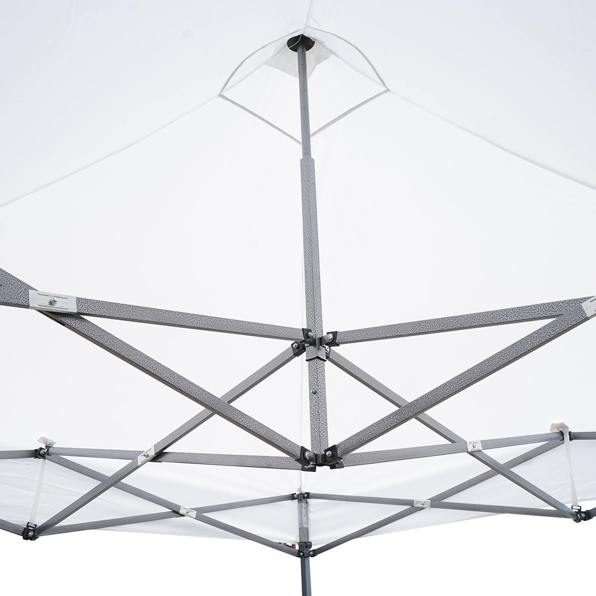 Cort pavilion pliabil 2.5x2.5m alb impermeabil, inaltime reglabila, cadru metalic Breckner Germany - imagine 4