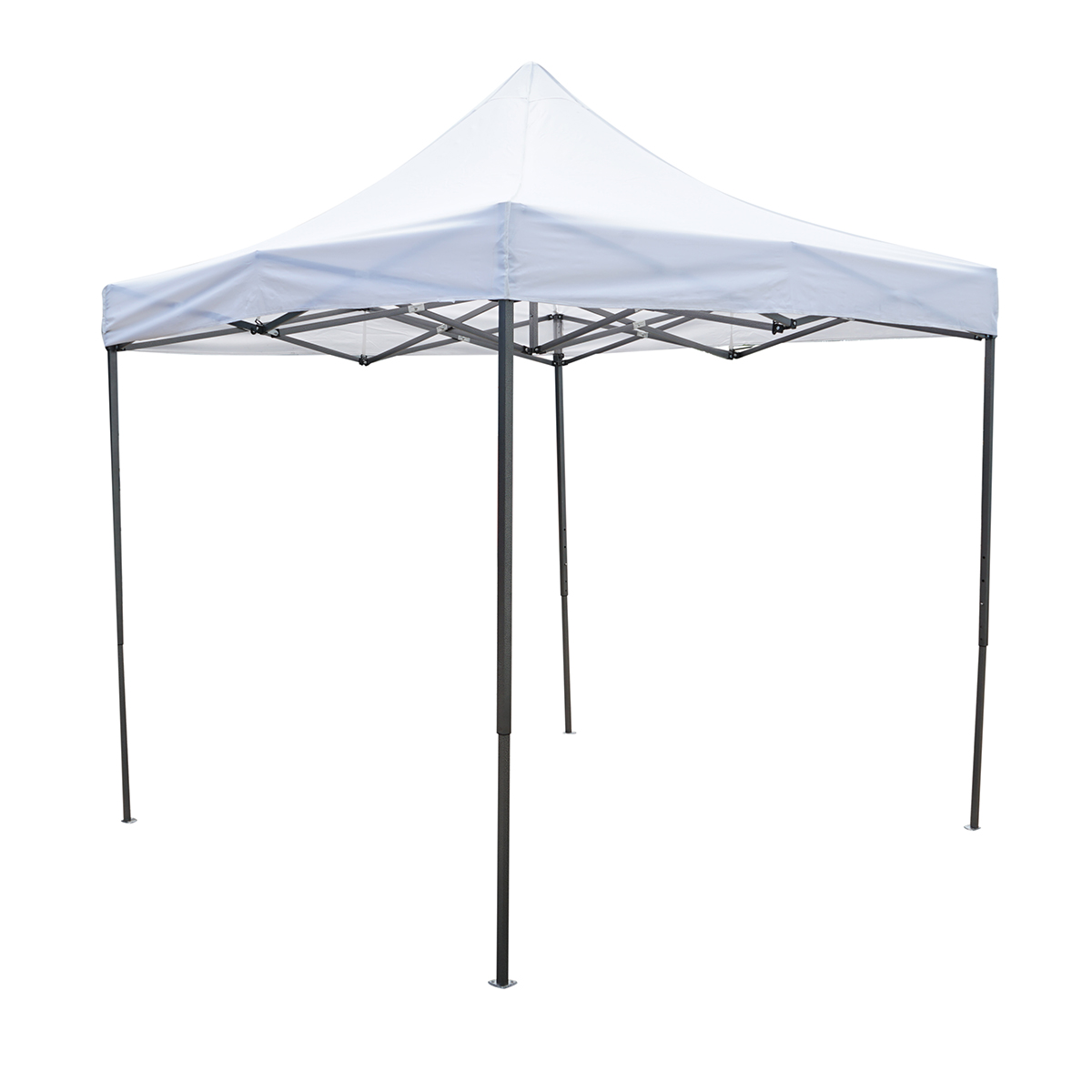 Cort pavilion pliabil 2.5x2.5m alb impermeabil, inaltime reglabila, cadru metalic Breckner Germany - imagine 3